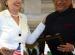 Hillary Clinton and Somanahalli Mallaiah Krishna.