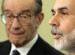 Bernanke (right) and Greenspan, present and former chairmen of the Federal Reserve.