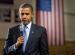 President Obama on stage.