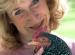 Author Sy Montgomery with hen.