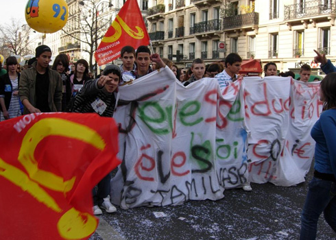 High school youths belonging to the Communist Party youth. (Sure look oppressed, don't they?)